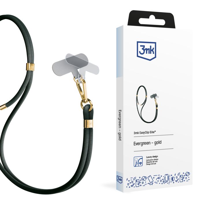 3mk Easy Clip Elite Evergreen Gold lanyard strap mobile phone